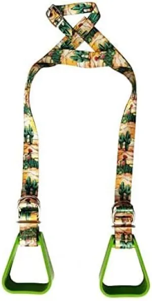 Showman Nylon Adjustable Buddy Stirrups w/Cactus Print