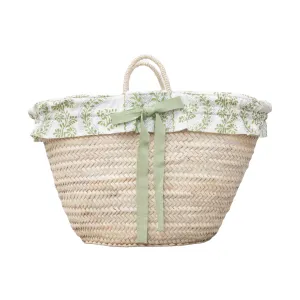 Sister Parish Dolly Lined Market Basket