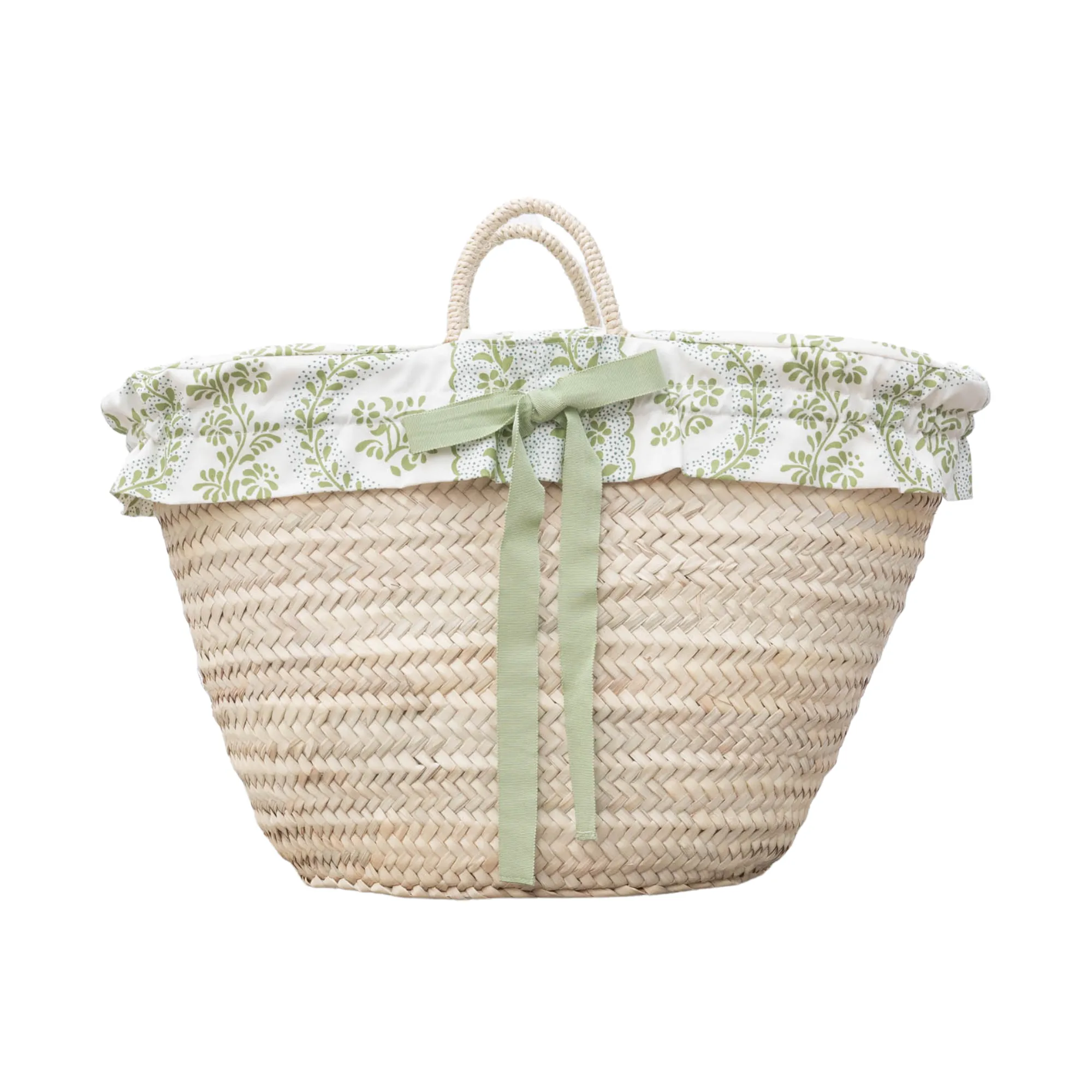 Sister Parish Dolly Lined Market Basket