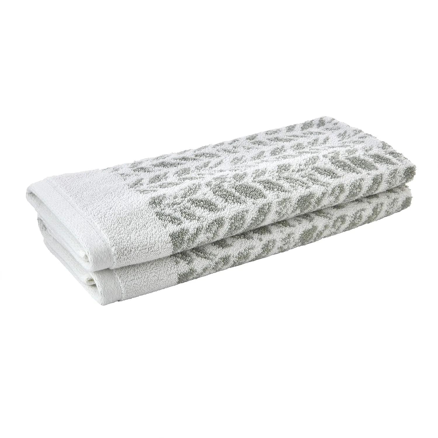 SKL Home by Saturday Knight Ltd. Distressed Leaves Hand Towel (2-Pack),Sage , 16x26