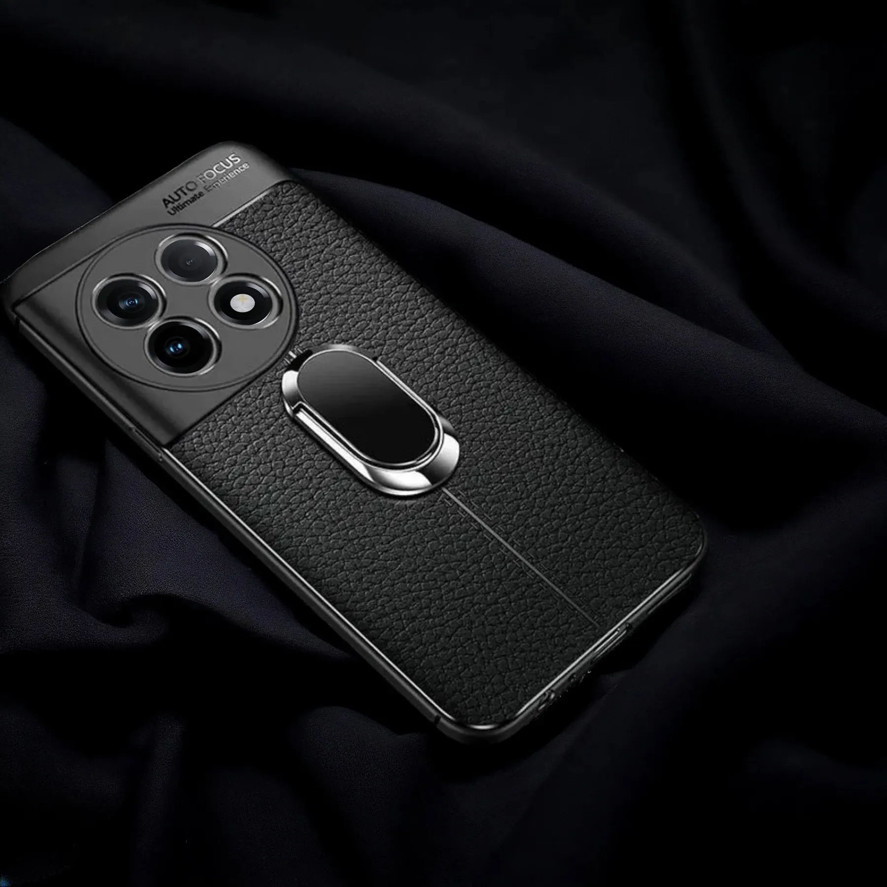 Sleek Urban Leather Ring Holder Case - OnePlus
