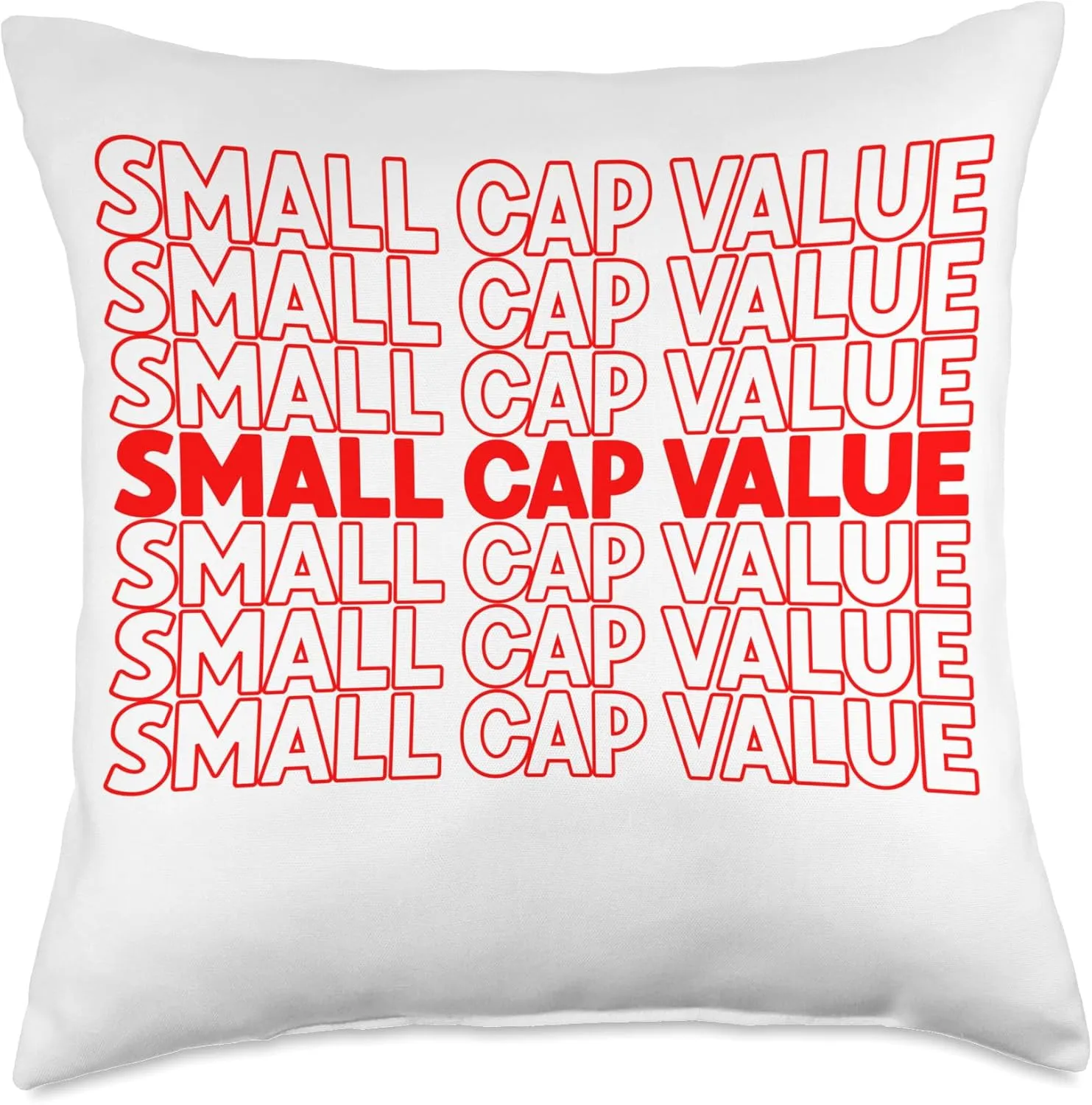Small Cap Value Grocery Bag Factor Investing Stocks Throw Pillow