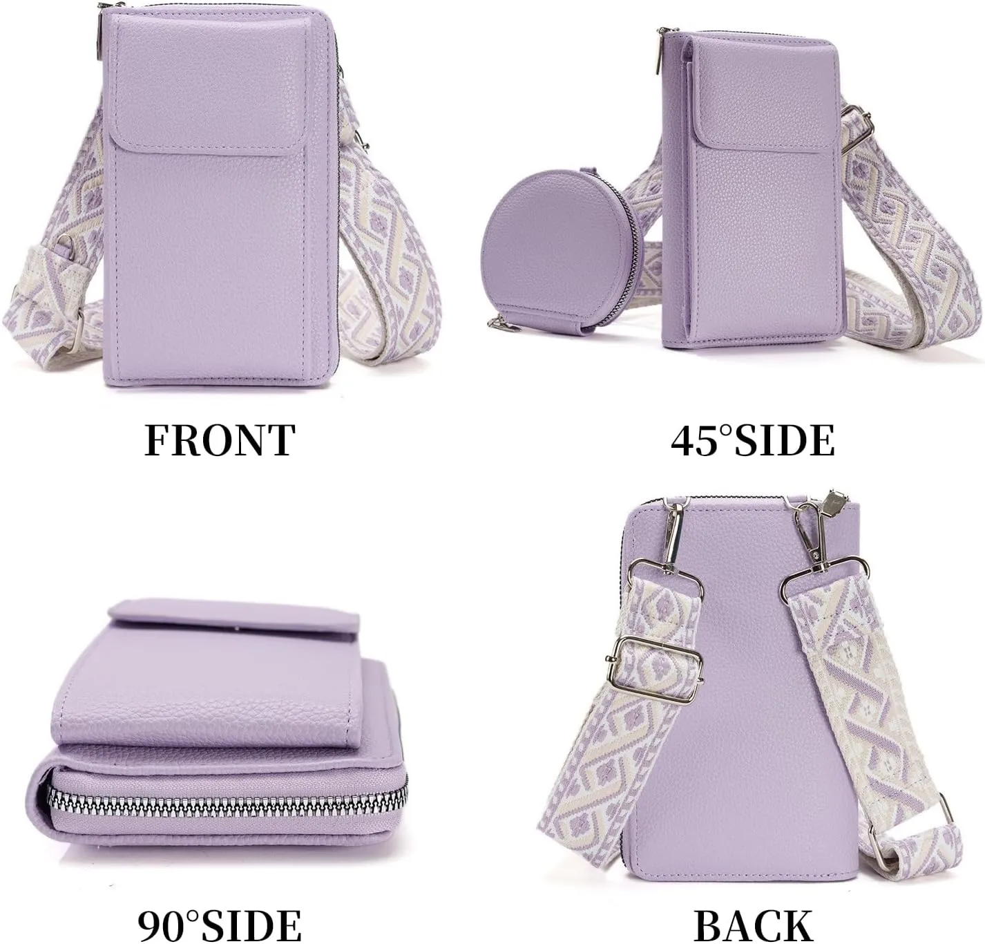 Small Crossbody Bags for Women Trendy Vegan Leather Cell Phone Purse Wallet Bag Handbag with Coin Purse &Card Slots