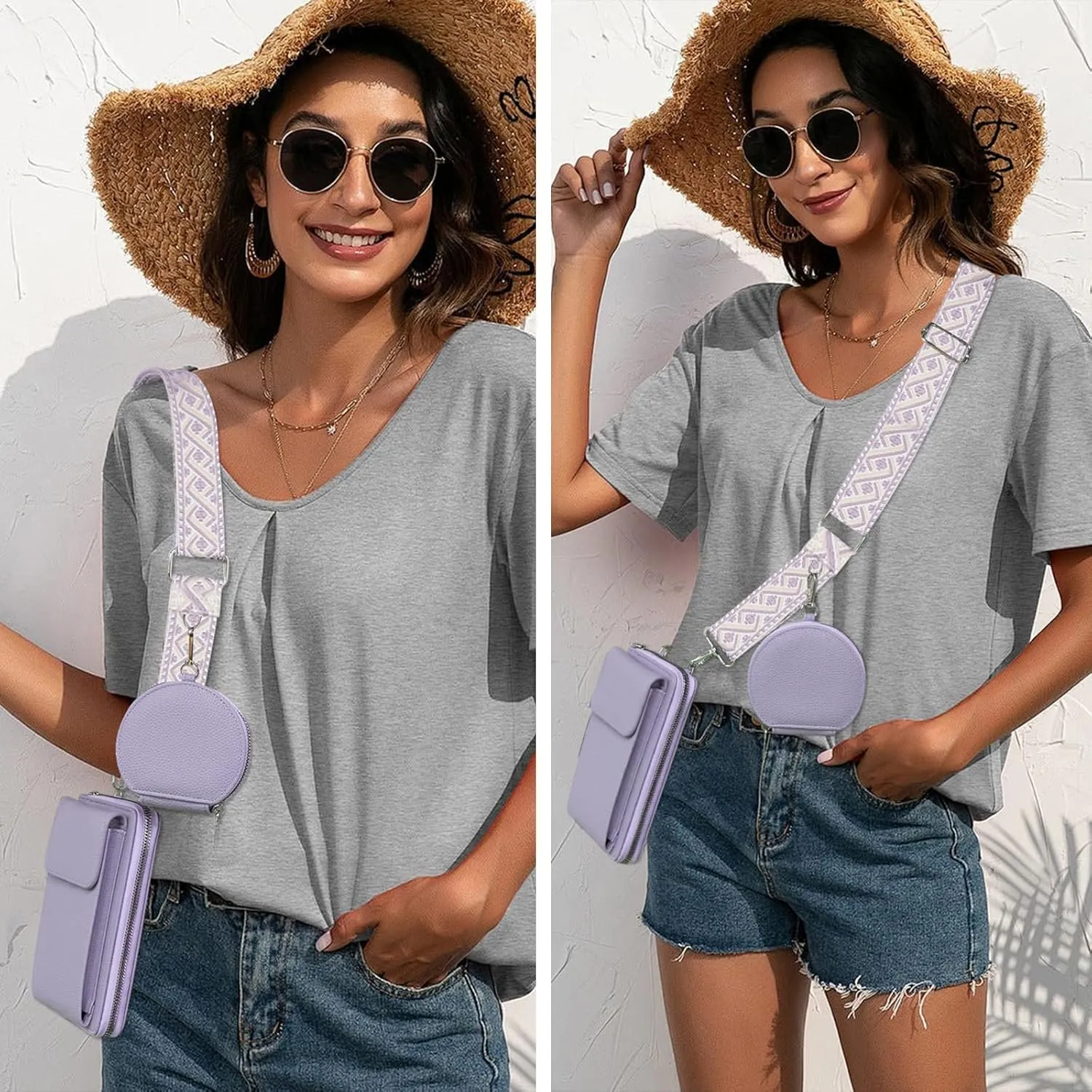 Small Crossbody Bags for Women Trendy Vegan Leather Cell Phone Purse Wallet Bag Handbag with Coin Purse &Card Slots