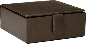 Small Leather Gift Box CHC, Chocolate, One Size