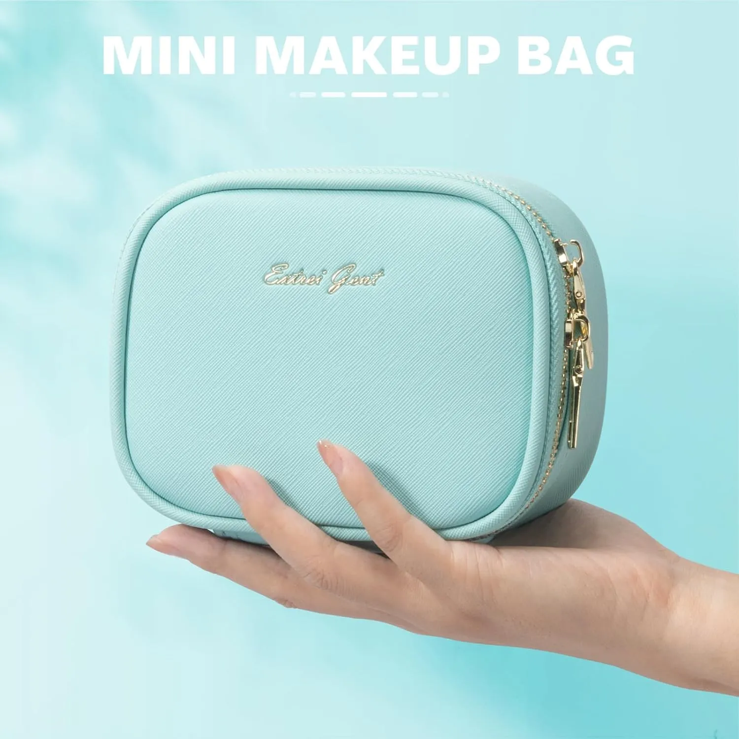 Small Makeup Bag Travel Train Case with Mirror and Light Mini Travel Makeup Train Case Cosmetic Organizer 3 Adjustable Brightness Toiletry Bag Portable Artist Storage