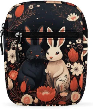 Small Satchel Purse Mini Shoulder Bag Personalized Cartoon Rabbit Couple Print Crossbody Bags For Women Men