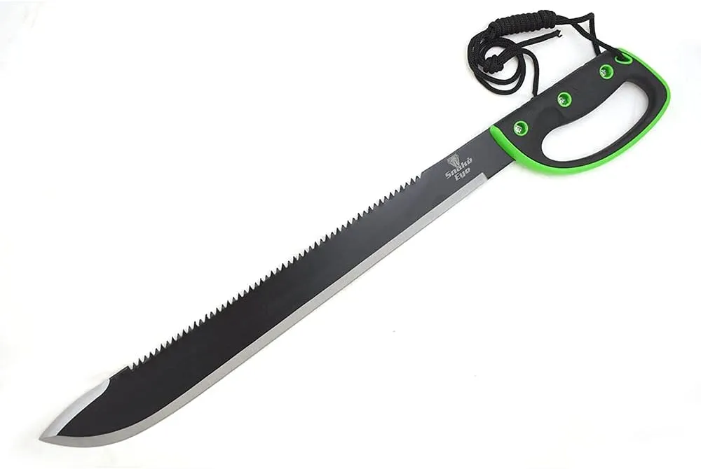 Snake Eye Tactical Full-Tang Fixed Blade Machete w/Sheath Outdoors Hunting Camping Fishing (770GN)