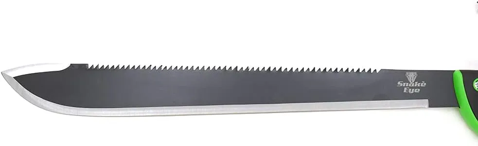 Snake Eye Tactical Full-Tang Fixed Blade Machete w/Sheath Outdoors Hunting Camping Fishing (770GN)