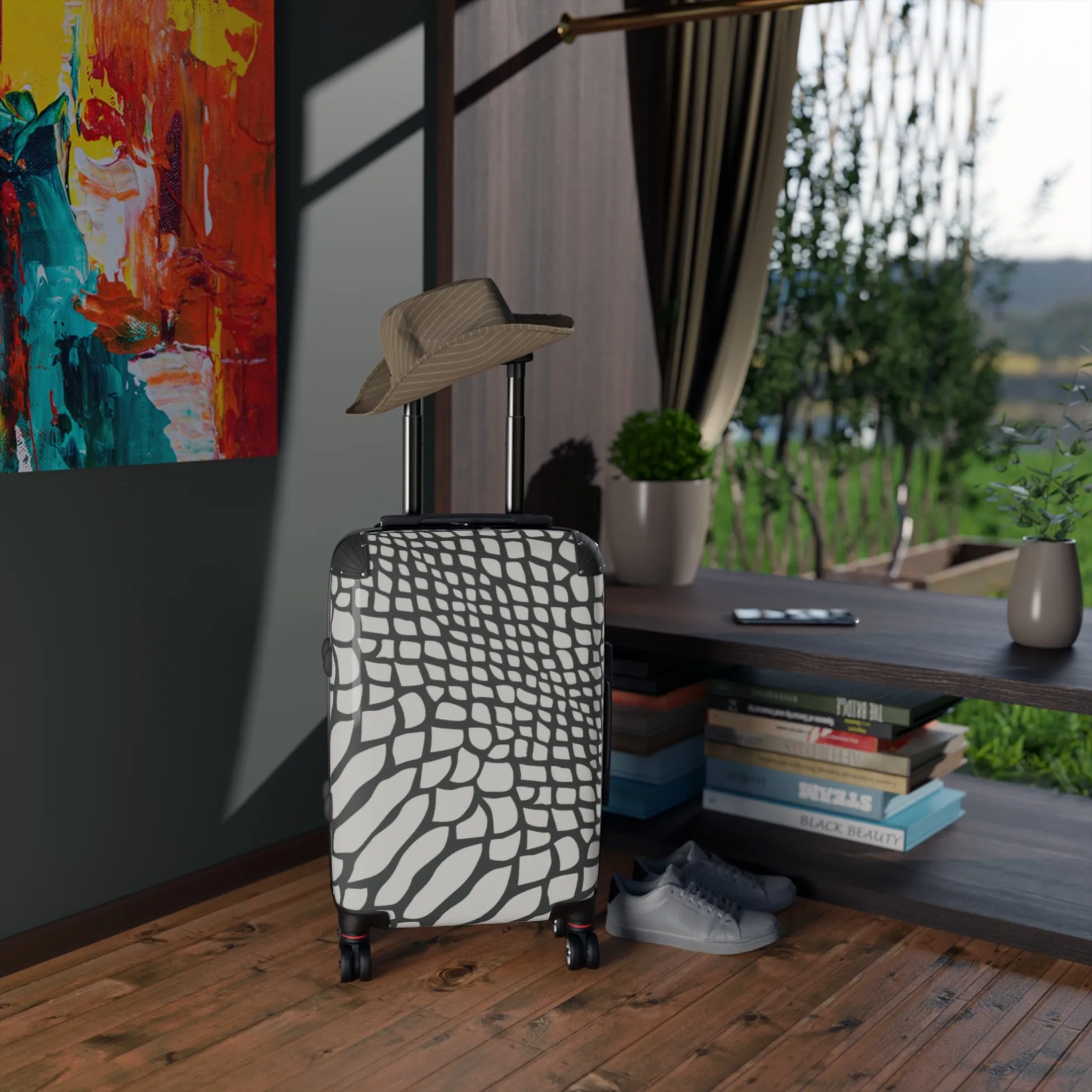 Snakeskin Print Suitcase