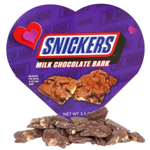 Snicker Milk Chocolate Bark with Peanuts and Caramel, Easter Basket Stuffer, Seasonal Candy Gift Box, 3.5 Ounces