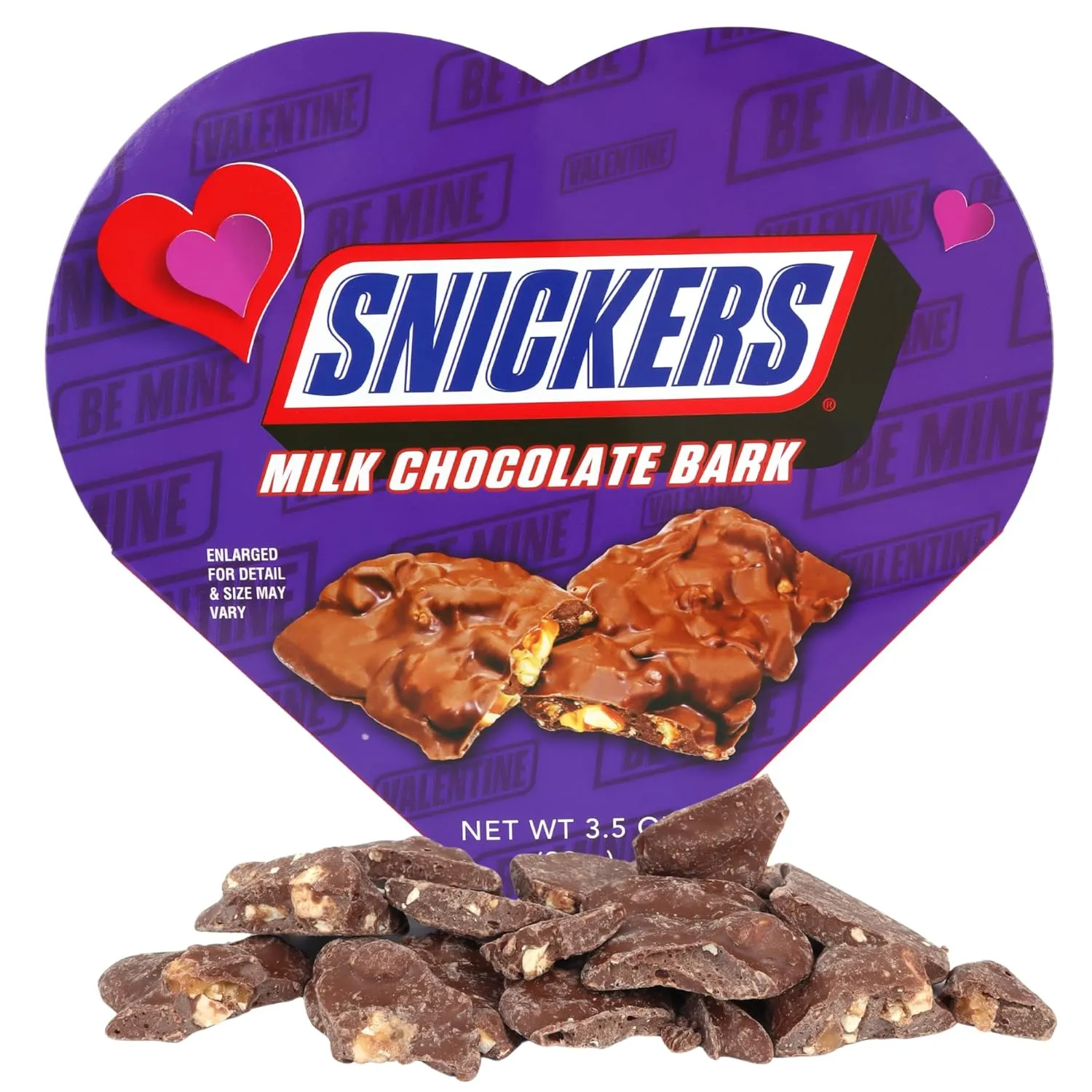Snicker Milk Chocolate Bark with Peanuts and Caramel, Easter Basket Stuffer, Seasonal Candy Gift Box, 3.5 Ounces