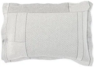 Southern Living Simplicity Sawyer Pillow Sham Woven Tile (1, Grey, King sham Approx. 20" x 36")