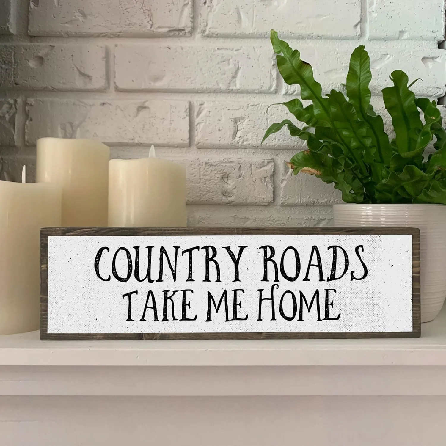 Southern Wood Signs (Medium - Wood And Metal, Country Roads Take Me Home)