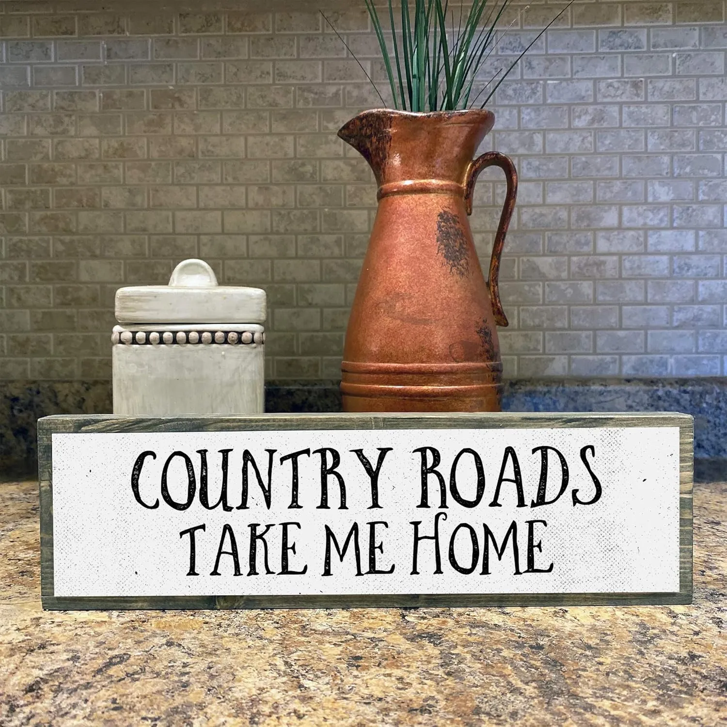 Southern Wood Signs (Medium - Wood And Metal, Country Roads Take Me Home)