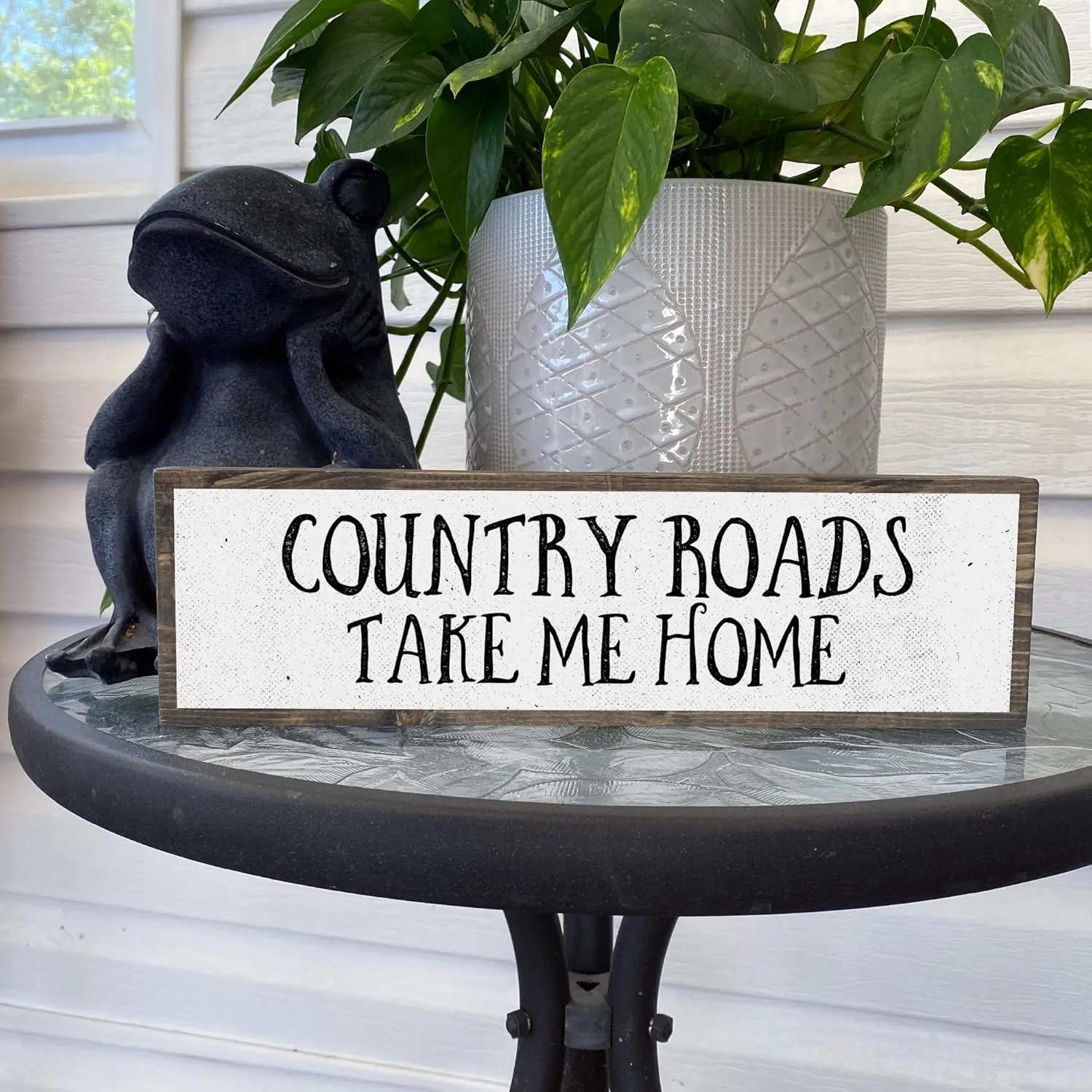 Southern Wood Signs (Medium - Wood And Metal, Country Roads Take Me Home)