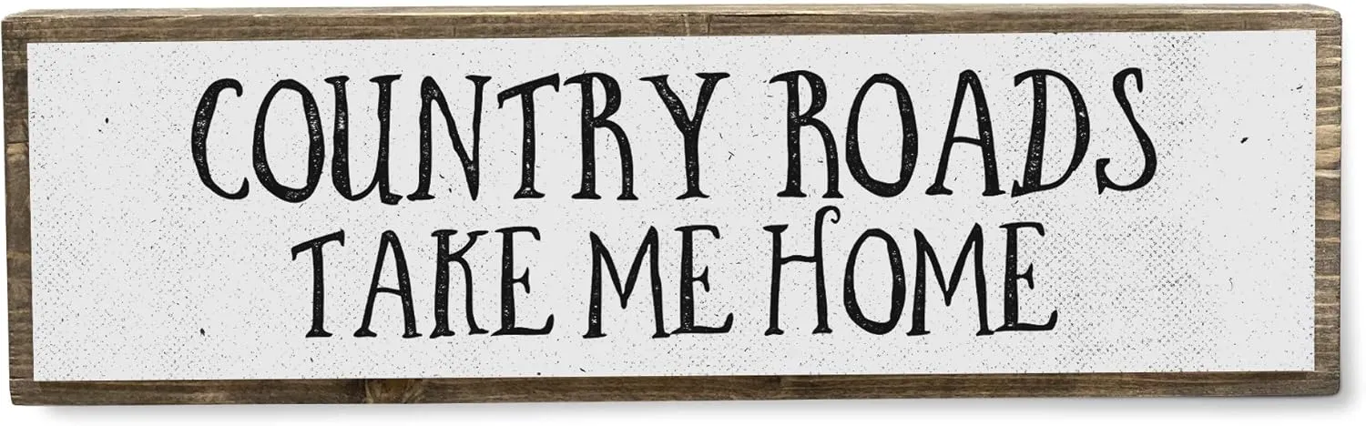 Southern Wood Signs (Medium - Wood And Metal, Country Roads Take Me Home)