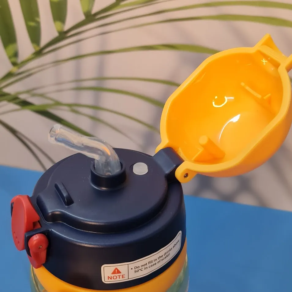 Space Theme Plastic Water Bottle for Kids - Anti-Leak