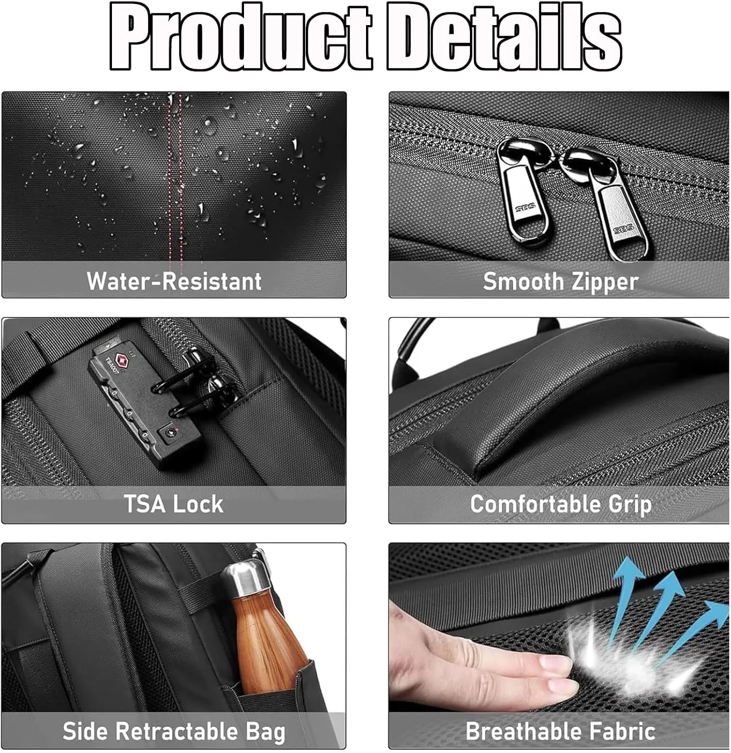 Spacevac Pro Backpack, Space Vac Pro Backpack, Spacevacpro Extra Large Vacuum Compression Travel Laptop luggage Bag/Carry-On (Classic, Black, with Pump)