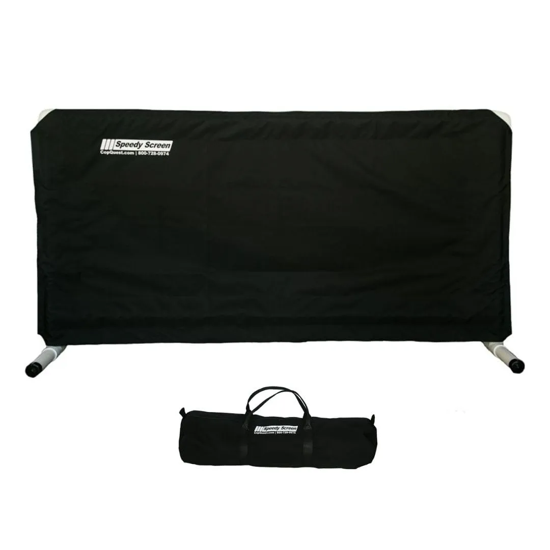 Speedy Screen Crime Scene Barrier | 72" Portable Privacy Screen for Crowds and Perimeter | 90-Second Rapid Depolyment Barricade | No Tools Required | Carrying Bag Included