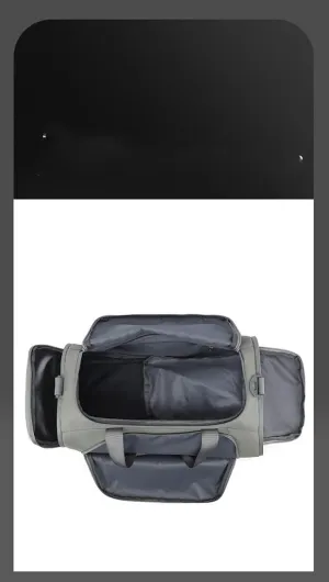 Sports Duffel Bag with Shoulder Strap, Water-Resistant, Large Capacity, Gray