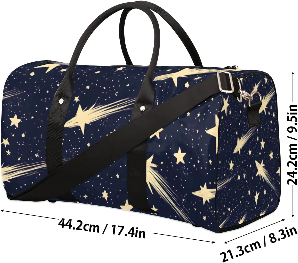 Starry Sky Travel Duffle Bag for Women Men Gym Duffel Foldable Bag Waterproof Weekender Meteor Universe Duffle Tote