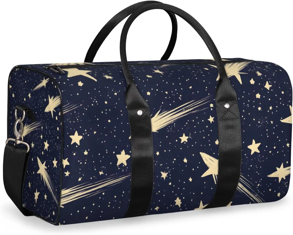 Starry Sky Travel Duffle Bag for Women Men Gym Duffel Foldable Bag Waterproof Weekender Meteor Universe Duffle Tote