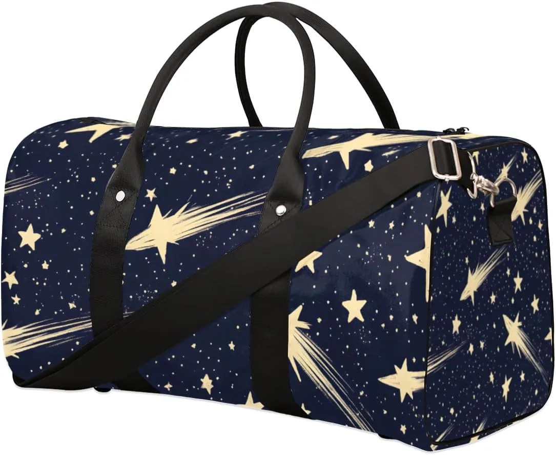 Starry Sky Travel Duffle Bag for Women Men Gym Duffel Foldable Bag Waterproof Weekender Meteor Universe Duffle Tote