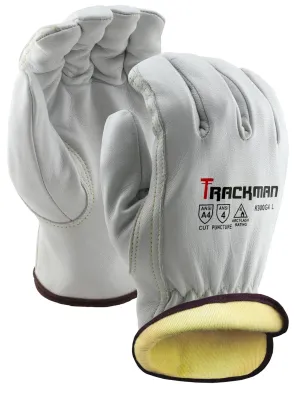 Stauffer Trackman Premium Goatskin Leather, Kevlar Lined, Cut Resistant Work Gloves - (Medium)