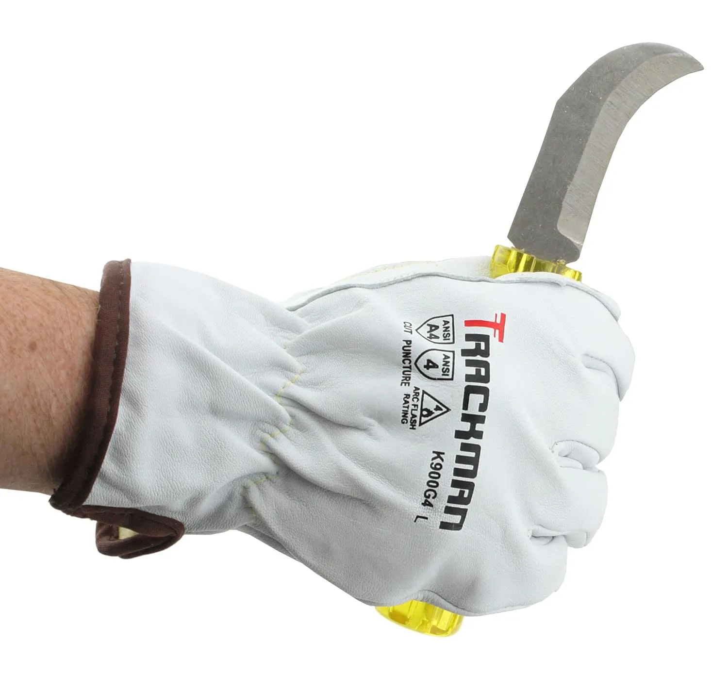 Stauffer Trackman Premium Goatskin Leather, Kevlar Lined, Cut Resistant Work Gloves - (Medium)