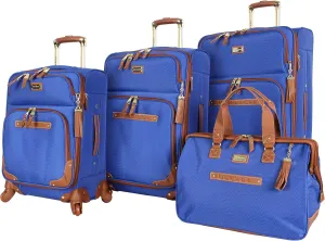 Steve Madden Designer-Gepckkollektion 4-teiliges Softside-Koffer-Set Reise-Set enthlt eine Tragetasche, 50,8 cm Handgepck, 61 cm und 71,1 cm Karierte Koffer