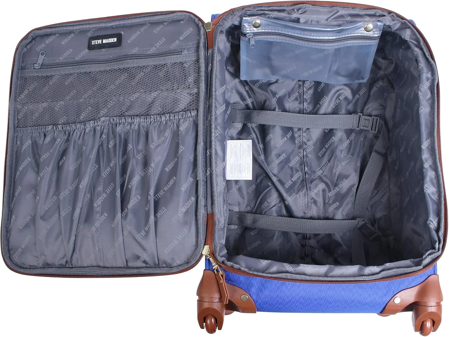 Steve Madden Designer-Gepckkollektion 4-teiliges Softside-Koffer-Set Reise-Set enthlt eine Tragetasche, 50,8 cm Handgepck, 61 cm und 71,1 cm Karierte Koffer