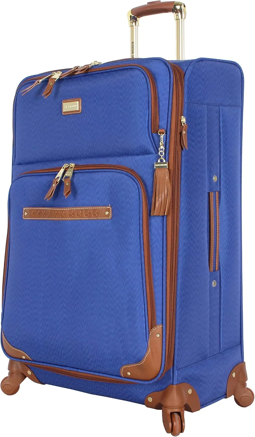 Steve Madden Designer-Gepckkollektion 4-teiliges Softside-Koffer-Set Reise-Set enthlt eine Tragetasche, 50,8 cm Handgepck, 61 cm und 71,1 cm Karierte Koffer