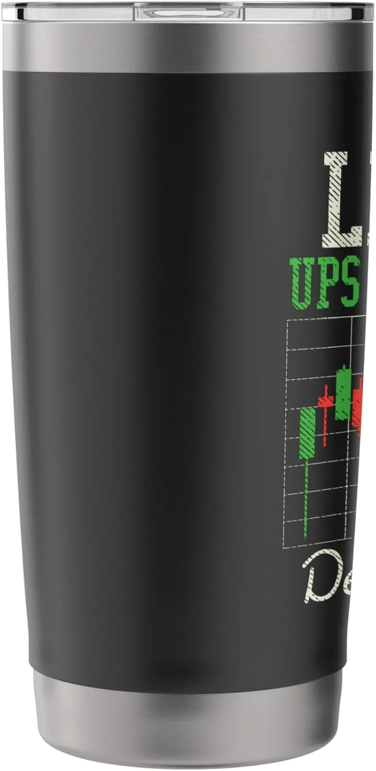 Stock Market Day-Trading Forex Saying Design Men Women Stainless Steel Insulated Tumbler