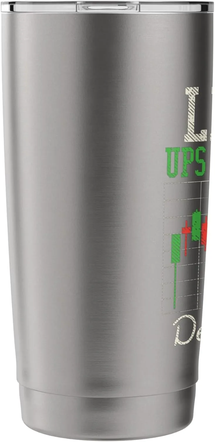 Stock Market Day-Trading Forex Saying Design Men Women Stainless Steel Insulated Tumbler