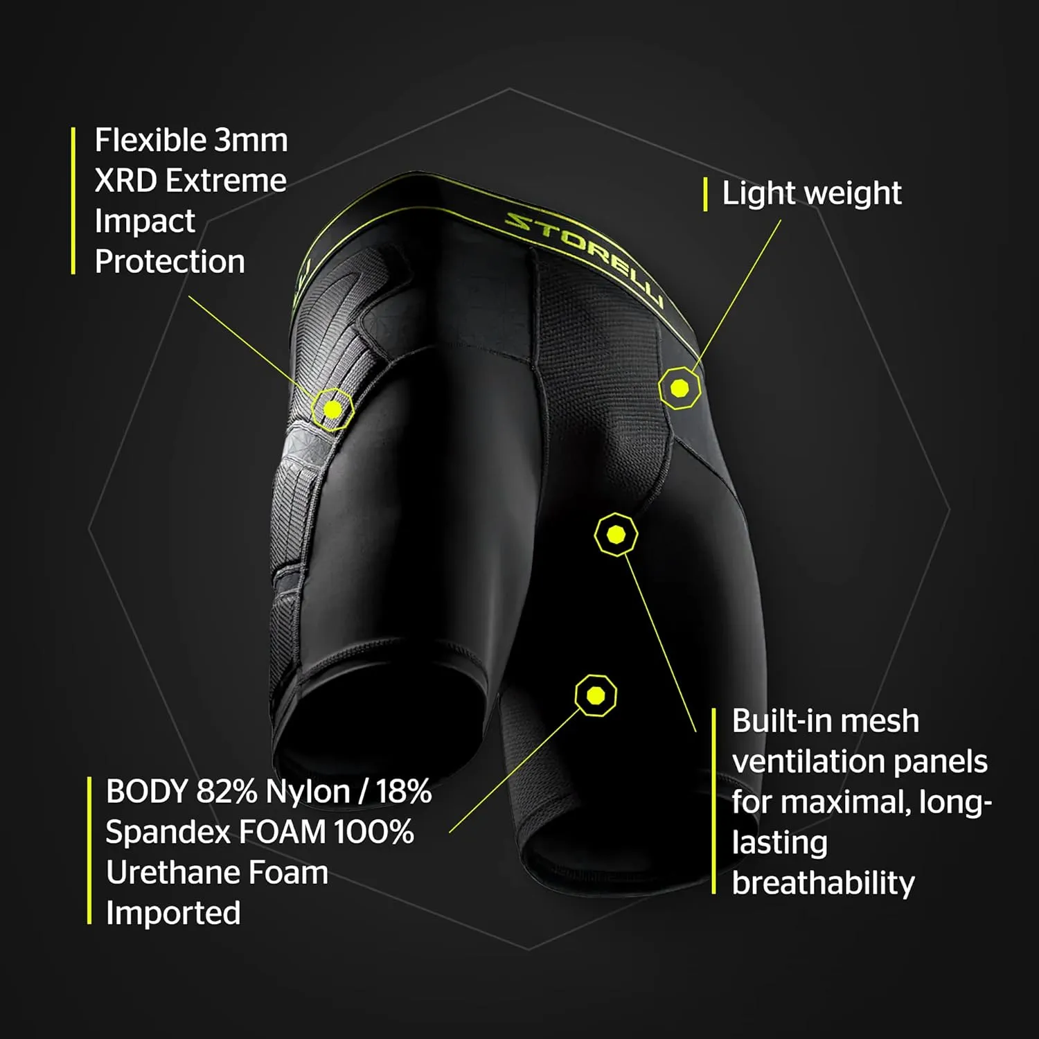 Storelli Unisex BodyShield Impact Slider, High-Impact Protection, Sweat-Wicking, UV-Resistant Athletic Undershorts for Soccer