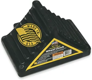 Stromberg Carlson Rubber Wheel Chock - RV Accessories, Camper Accessories, Wheel Chocks for Travel Trailers, RV Wheel Chock, Trailer Accessories, Utility Trailer Accessories, RV Supplies - 2-Pack