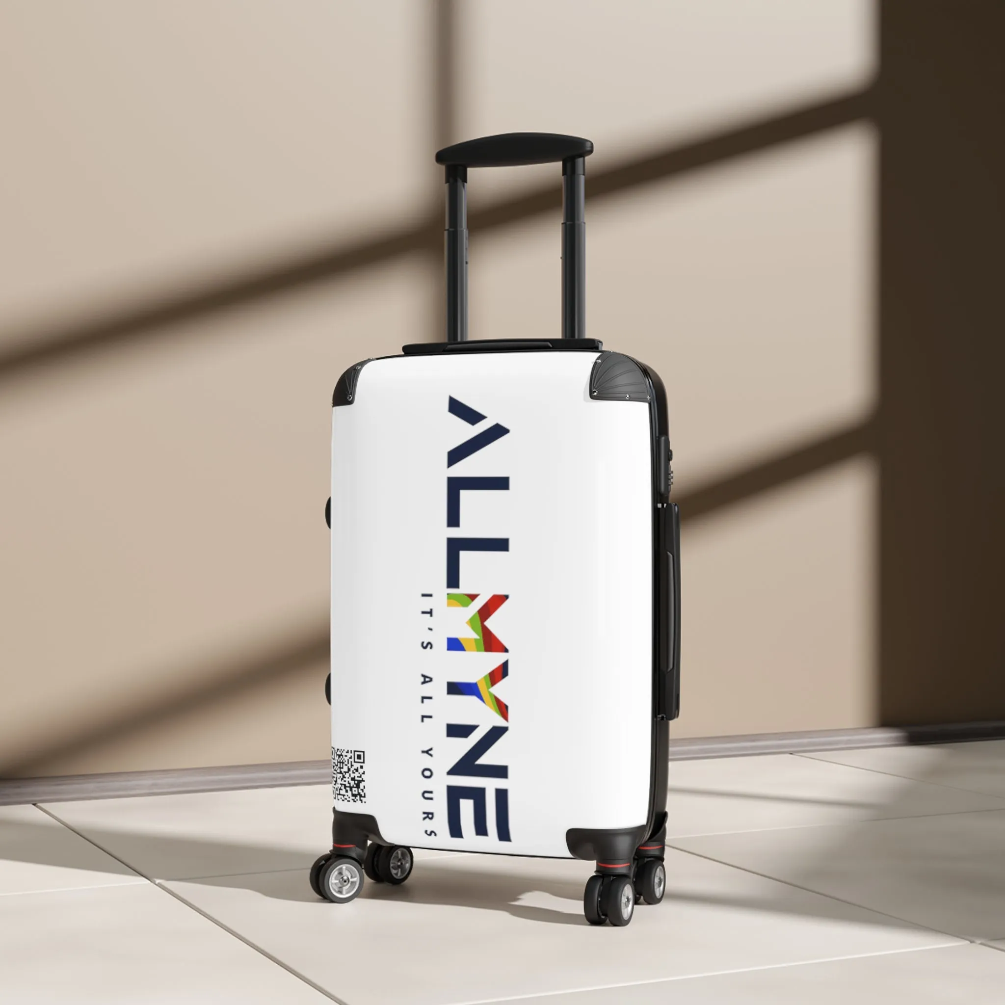 Suitcase with QR code