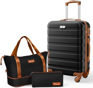 Suitour Luggage 3 Piece Set 22x14x9 Airline Approved, 20 inch Carry-on Hardshell with TSA Lock Spinner Wheels Travel Suitcase Sets