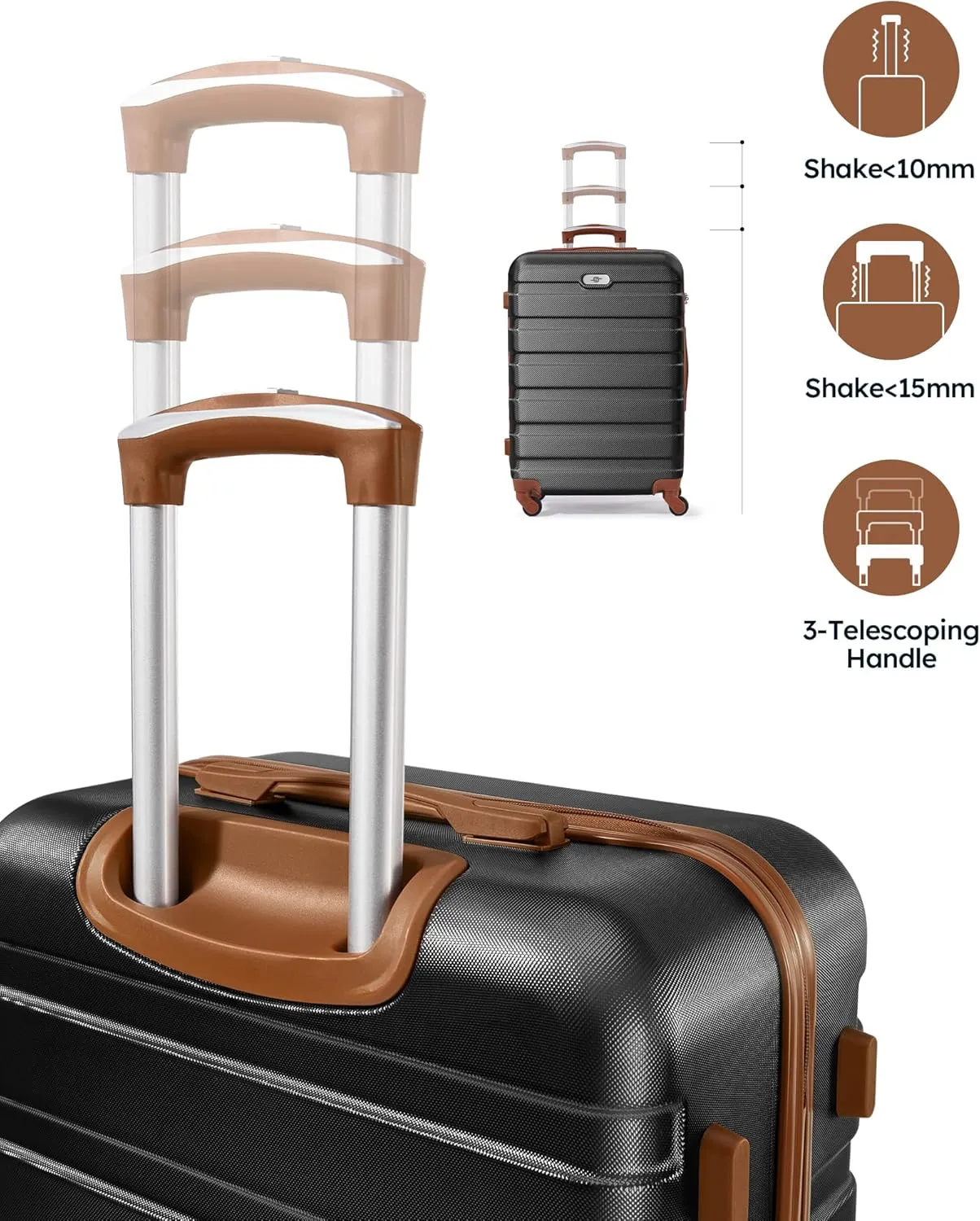 Suitour Luggage 3 Piece Set 22x14x9 Airline Approved, 20 inch Carry-on Hardshell with TSA Lock Spinner Wheels Travel Suitcase Sets