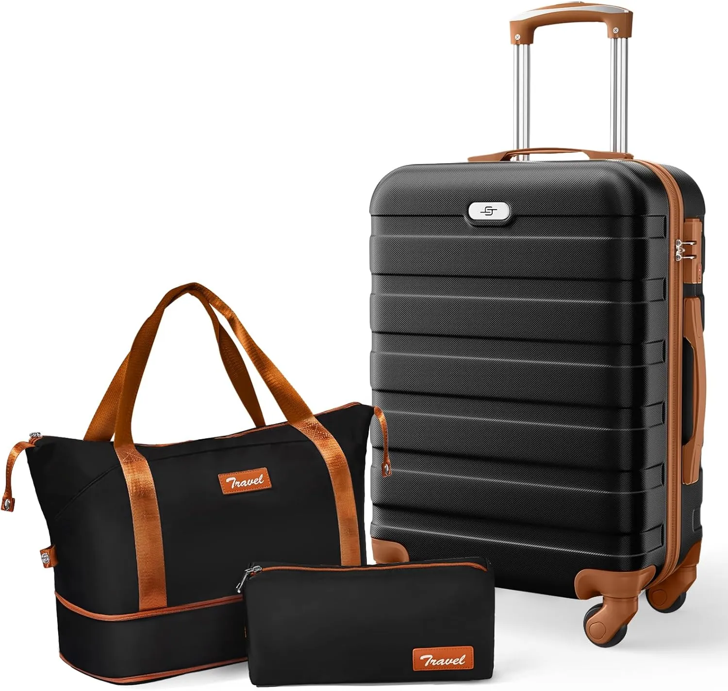 Suitour Luggage 3 Piece Set 22x14x9 Airline Approved, 20 inch Carry-on Hardshell with TSA Lock Spinner Wheels Travel Suitcase Sets