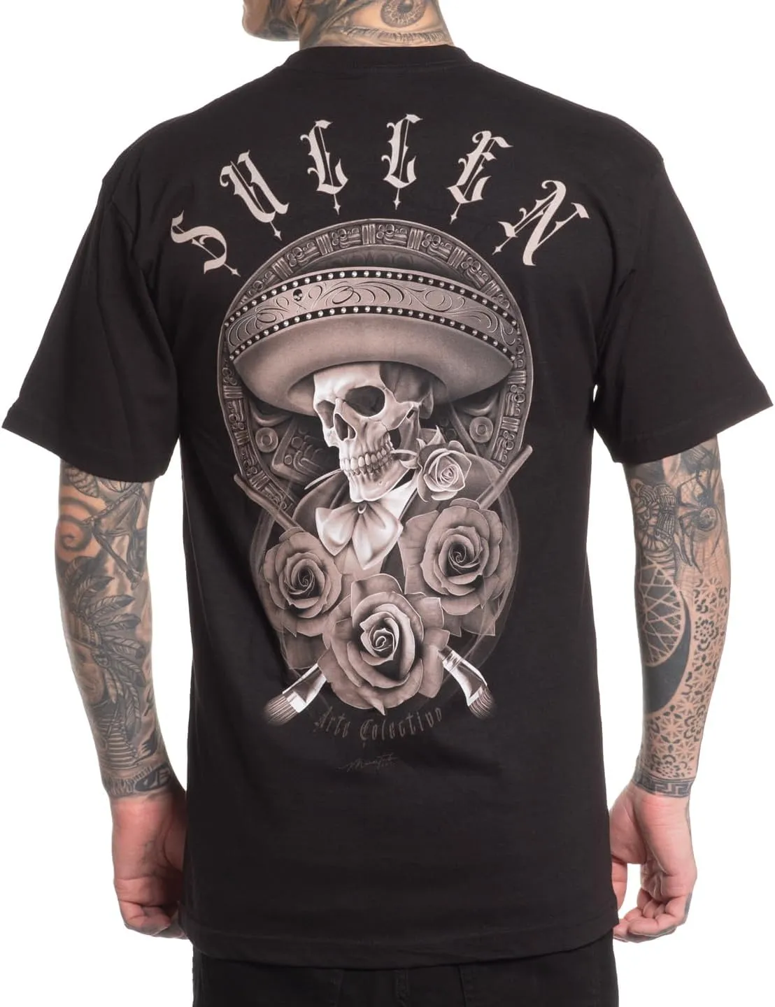 Sullen Men's Sicario Tattoo Lifestyle Graphic Standard Short Sleeve Tee Black