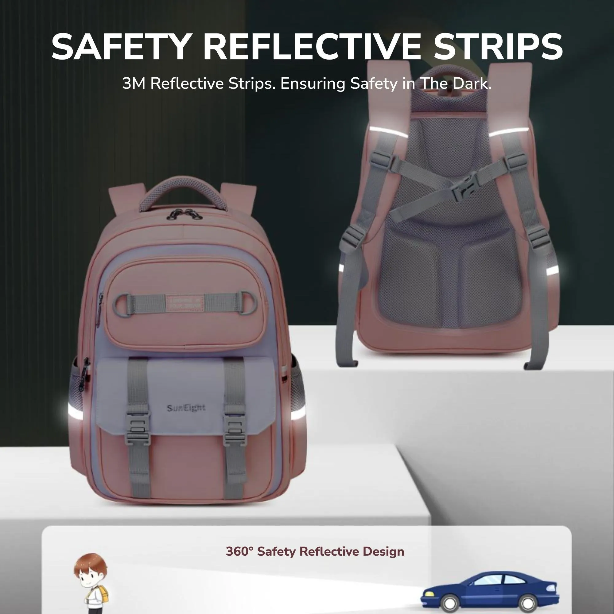 Sun Eight Middlez Ergonomic Spine Protection Primary School Bag