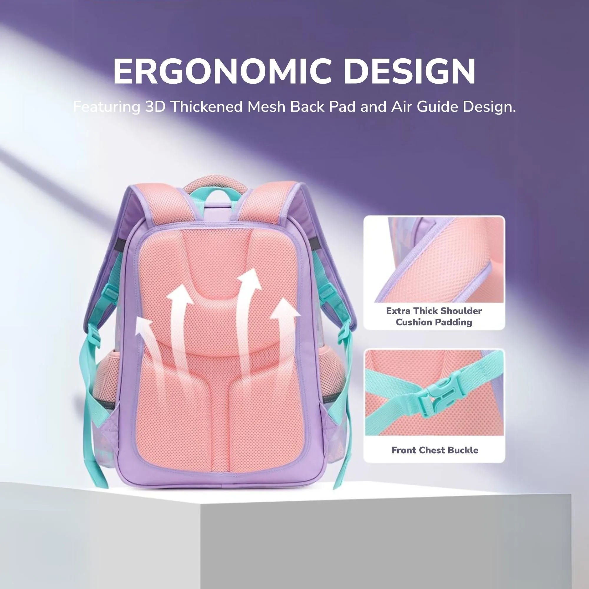 Sun Eight Snazz Ergonomic Spine Protection Primary School Bag