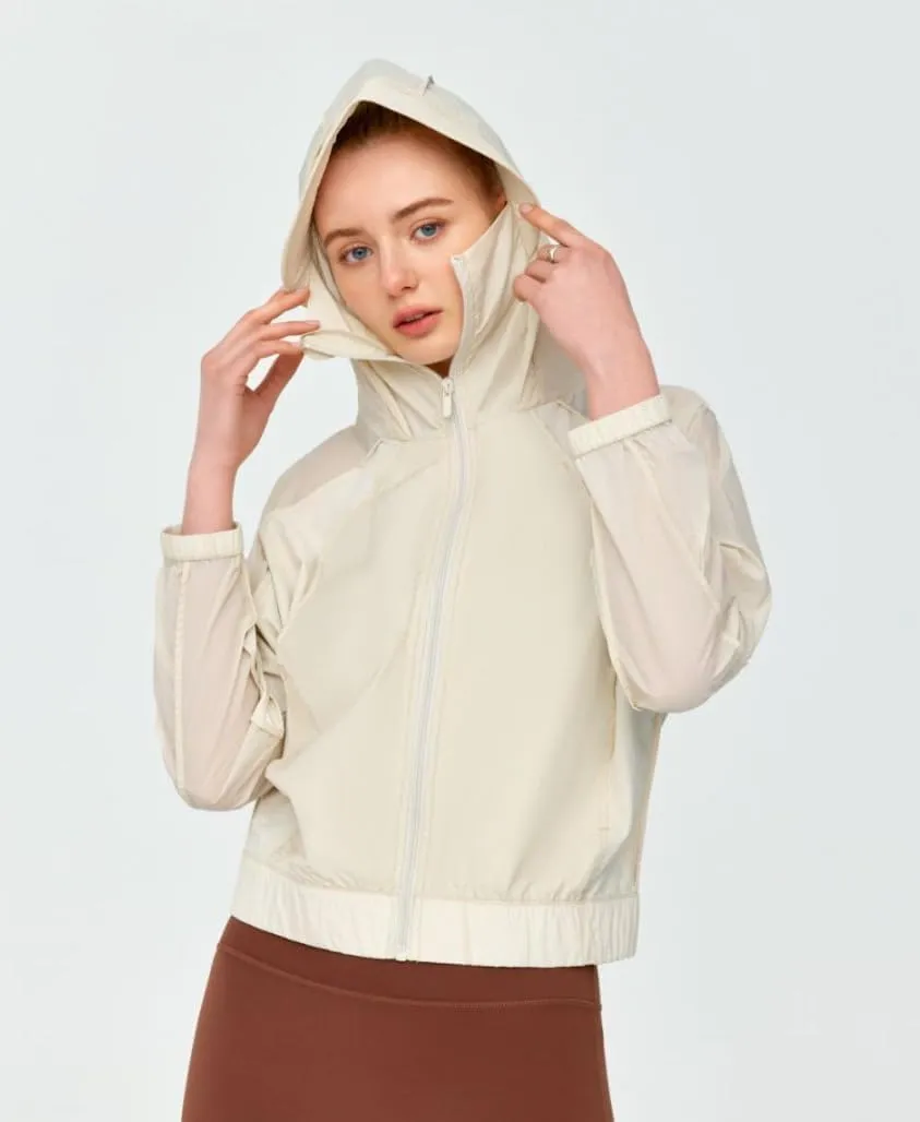 Sun Protection Clothing Women UPF50  Outdoor Wide Brim Hooded Sun Jackets UV Protection Lightweight Cooling Coat