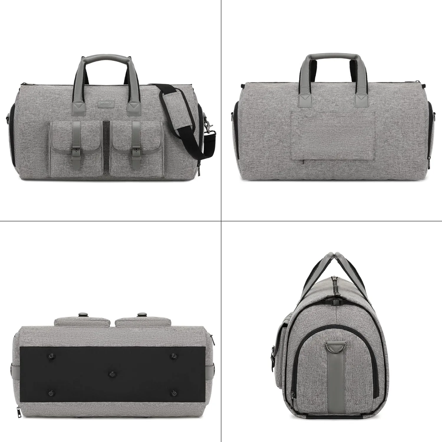 Sunborls Garment Bag for Travel – 2 in 1 Convertible Duffle Carry On Garment Bag, Suit Travel Bag for Men & Women, Ideal for Business, Interviews, Shows, Cruises & Formal Events Gray