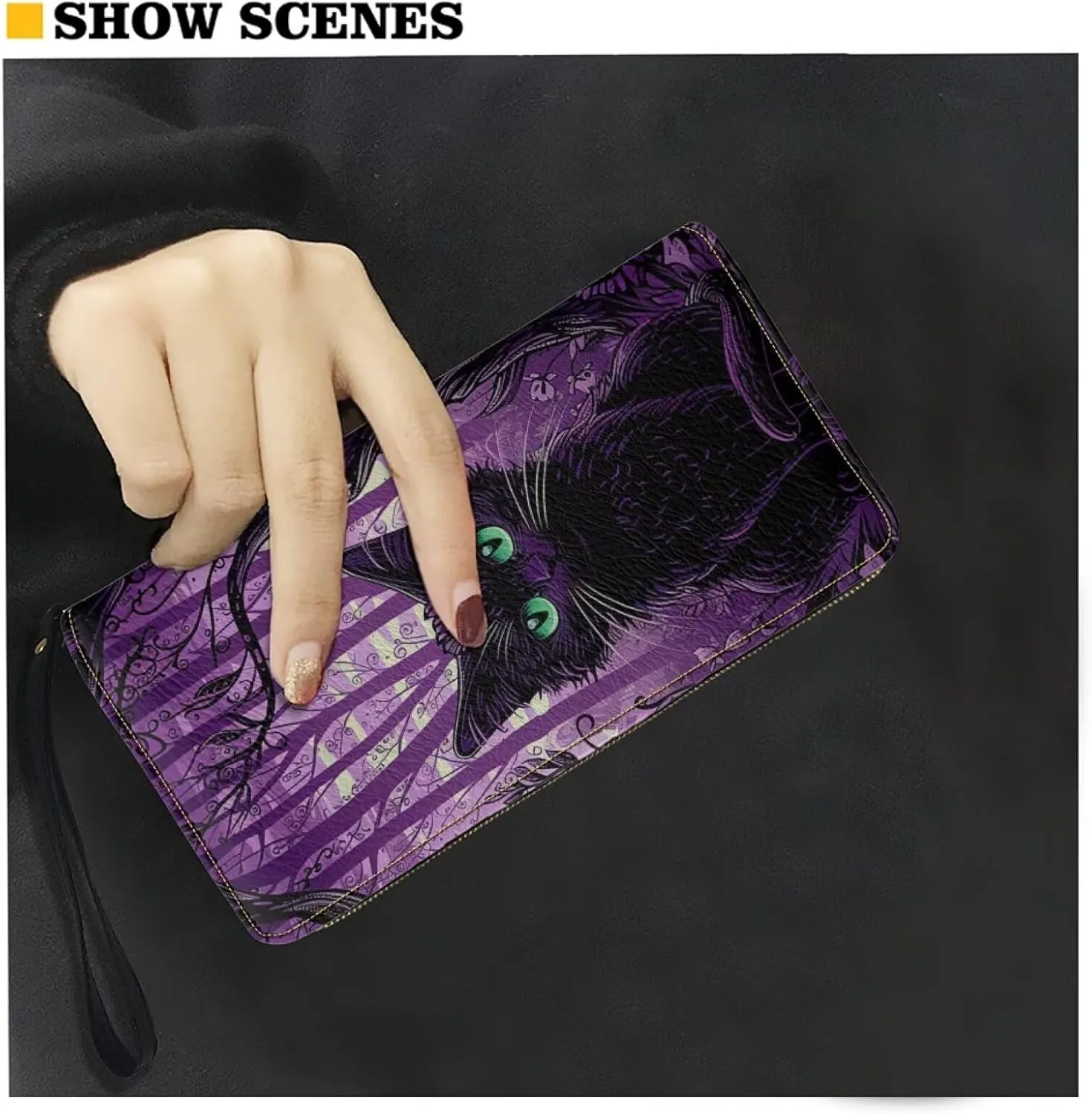 Sunflower Wallet for Women Around Zipper Long Purse Travel Clutch Bag