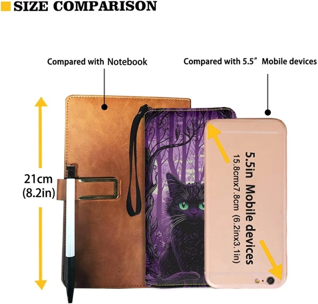 Sunflower Wallet for Women Around Zipper Long Purse Travel Clutch Bag