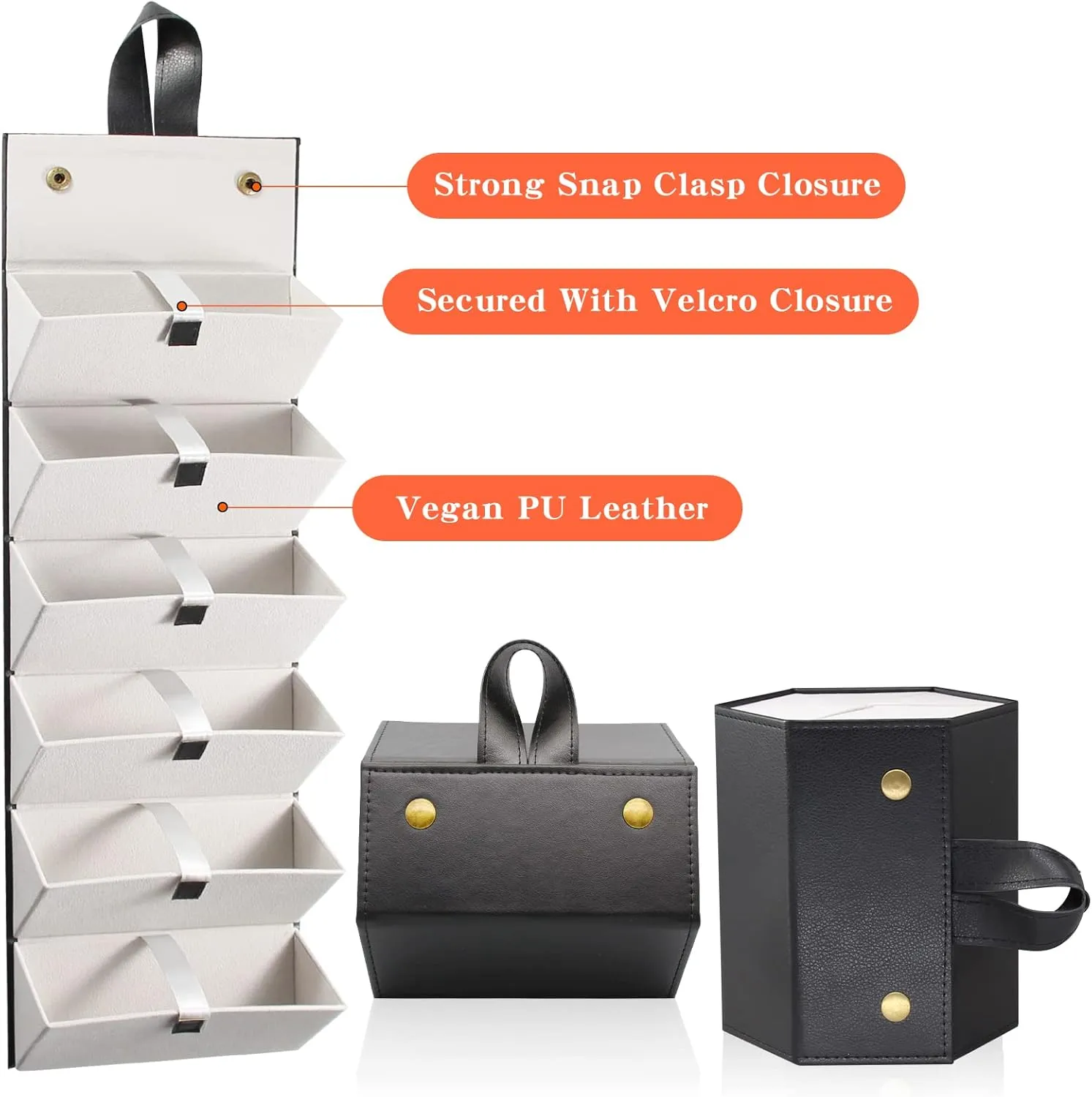 Sunglass Eyeglass Organizer Collector 5 slot 6 Slot PU Eyeglasses Storage Case Box Multiple Hanging Eyewear Display…