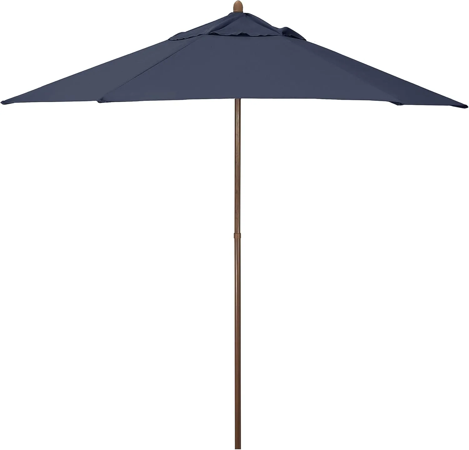 Sunline 9 ft Wood look Push Open Pin Stop Steel Ribs and Pole Market Patio Umbrella